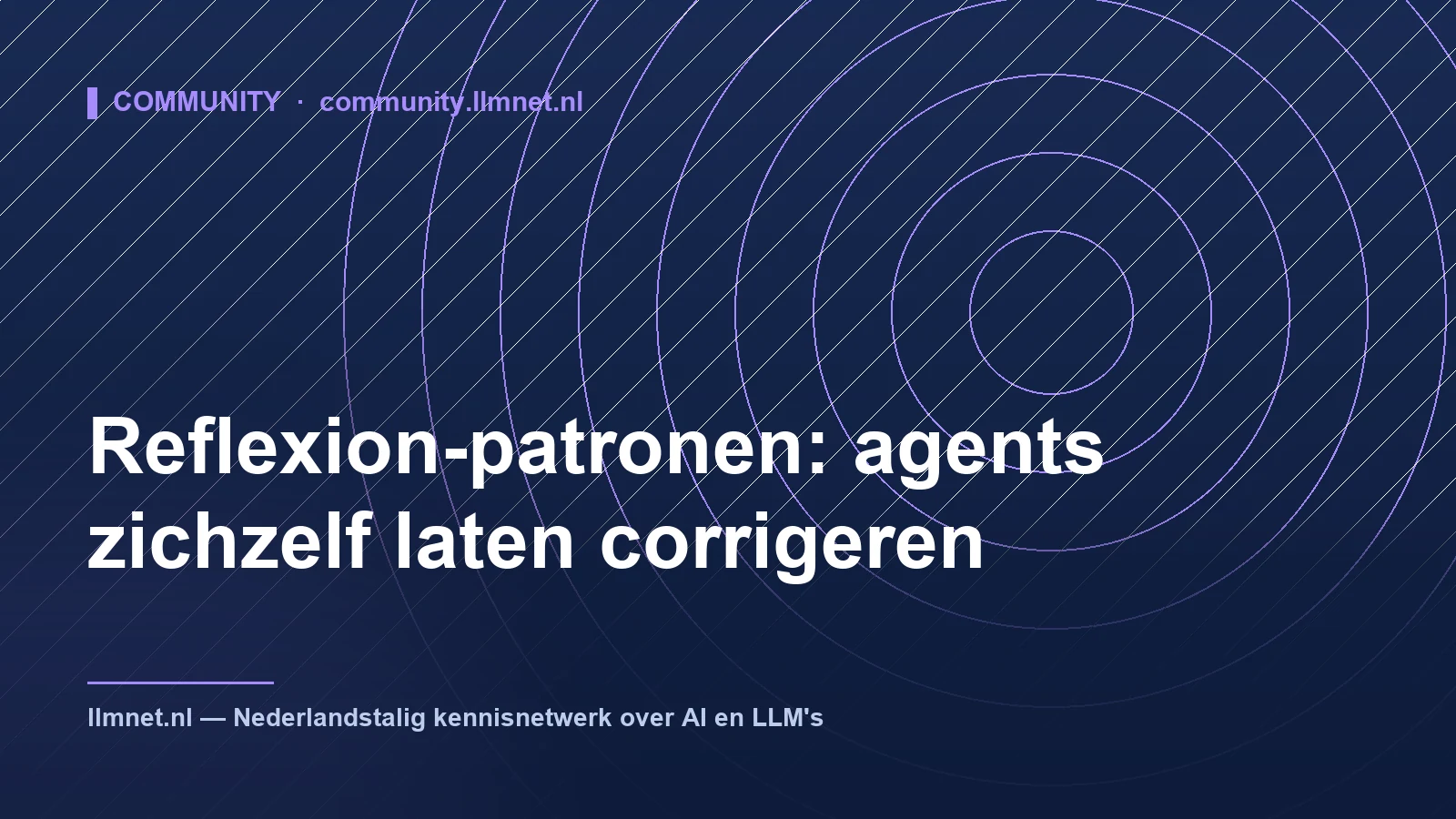 Reflexion-patronen: agents zichzelf laten corrigeren
